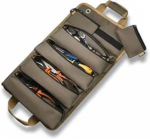 Heavy Duty Roll-Up Tool Organizer Bag with Detachable Pouches | Tool Bag for Handyman, Electrician, Mechanic, Plumber, Carpenter, Garage, Workshop, Truck, RV & Outdoor Use