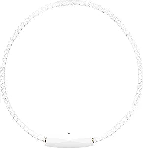 Airvida M1 Ionic Wearable Air Purifier (White-19.6 inches) Γ Up to 99% Pollutant Removal Rate, Stylish & Lightweight with 3 Modes, Titanium Necklace & Clip, Silent Operation, 20g