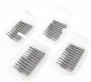 qiipii Precision S2 Steel 4mm screwdriver bit set 38pcs - Phillips 000 00 and more, Flathead, Torx 2 3 4 5 6, Torx Security, Pentalobem, Hex, Tri-Wing, Triangle, U-shaped Bits in Case Collection