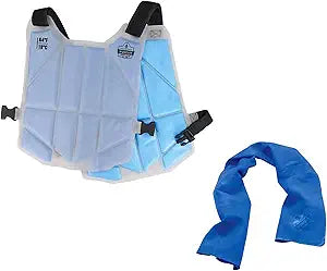 Ergodyne 6210 Phase Change Lightweight Cooling Ice Vest, Cooling Relief for All Environments, Cooling Towel Included