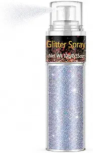 Go Ho Hair and Body Glitter Spray,Glint-Rainbow Glitter Spray Dry Powder Makeup for Clothes,Festival Loose Sparkle Powder,Holographic Ultra Fine Resin Glitters for Crafts,10g