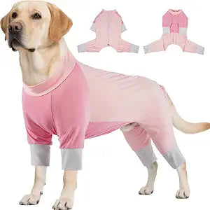 ROZKITCH Dog Cooling Vest UV Protection Shirt, Four Long Sleeves Stretchable for Dogs Perfect for Outdoor Use, Hiking and Beach Days RedPink 3XL