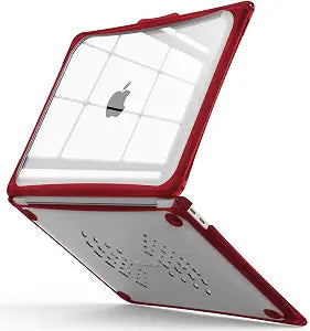 IBENZER Hexpact Compatible with MacBook Air 13 Inch Case 2022 2021 2020 M1 A2337 A2179 A1932, Heavy Duty Protective Case with Screen Lock for Mac Air 13 with Touch ID, Wine Red, AT13-WR