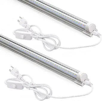 Barrina T8 LED Shop Lights 2FT, 20W 3000LM 5000K, 2 Pack, High Output Tube