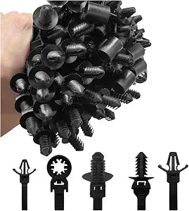 110PCS Automotive Push Mount Cable Zip Ties, Heavy Duty Nylon Car Mount Wire Ties with Assorted Sizes, Self Locking UV Resistant Harness Clips for Car, Indoor Wire Bundling, Construction