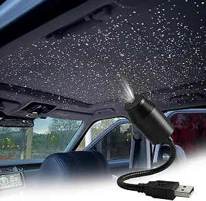 Ultra-High-Definition Car Projection  Star Night Light Projector, USB Starry Sky Lamp with 360 Gooseneck & Dimmer for Bedroom, Ceiling Decor