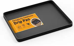 LBG Products Portable Air Conditioner Drip Tray Condensate Drip Pans for 5000-14000 BTU Portable AC Units,Portable AC Drip Pan Catch & Prevent Spills or Leaks from Air Conditioners (Black)