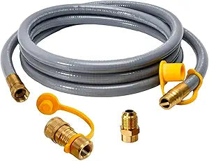 ABYDA 10Feet 1/2" ID Natural Gas Hose with Quick Connect, Propane to Natural Gas Conversion Kit for BBQ, Grill, Generator, Pizza Oven, Patio Heater and More, CSA Certified