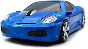 Wireless Car Mouse, TDRTECH 2.4GHz Optical Gaming Mouse Cool Sport Car Wireless Mouse, DPI 1600, 3D - Blue