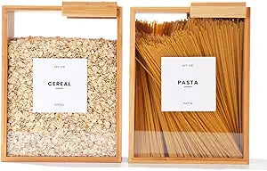 APT 1101 Food Dispenser 2L | Kitchen Organizers and Storage | Food Containers & Cereal Dispenser for Pantry Organization And Storage Container | Cereal, Rice, Flour, Snack (Glass, 2)