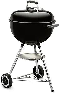 Weber Original Kettle Charcoal Grill, 18-Inch, Black  Classic Outdoor BBQ Grill with OneTouch Cleaning System & Precise Temperature Control Dampers
