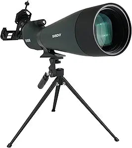 SVBONY SV28 100mm Angled Spotting Scope for Target Shooting, 25-75x Spotter Scope with Tripod for Long Range Viewing, FMC HD Optics with Soft Carrying Case & Phone Adapter, Scopes for Birdwatching