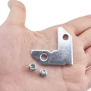 Metal L Shape Picture Frame Bracket Flat Corner Code 90 Degree Angle Plate Fastener Hanger Hooks Brace Stable Support Wood Joint with Screws 36x27mm Sit Flush Shelf No Scratch 6Sets Silver