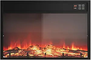 Garvee 30'' Farmhouse Electric Fireplace, 3D Flame Effect