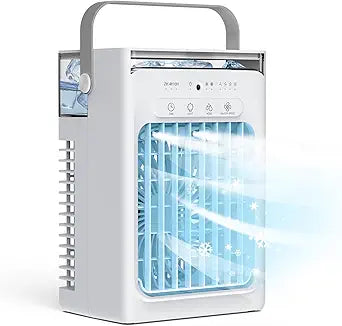 Portable Air Conditioners, 3-in-1 Portable AC Unit, Personal Mini Air Conditioner With 1000ml Water Tank, 2/4/6H Timer, USB Charging Small Cooling Fan (Include 5V 2A Adapter) For Indoor Office Bedroom