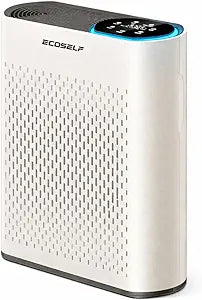 ECOSELF Air Purifiers for Home Large Room up to 2,400 Ft┬▓, Air Purifiers for Bedroom 360┬░ Air Intake with Smart Auto Mode, HEPA Air Purifier Blue