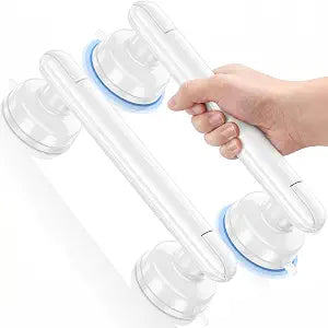 JOTPE Grab Bars for Shower, Suction Shower Handles for Elderly 2 Pack White