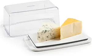 Progressive International Cheese ProKeeper BPA-Free Plastic Meal Holder, 8.75 in L x 3.6 in H x 4.75 in D, Ideal for Maintaining Fridge Organization