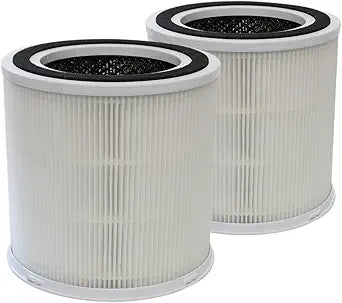 PUREBURG Replacement Filter Compatible with DR.J AP301 AP302 & GCZ AP302 Air Purifier, Pack of 2, H13 True HEPA Activated carbon 2-IN-1 4-Stage Filtration
