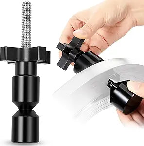 Kingdder 2 Pcs 1 1/4" Aluminum Two Hole Pins with Quick Knobs 2 Hole Flange Alignment Pins Pipefitter Tool for Pipe Installation, Black