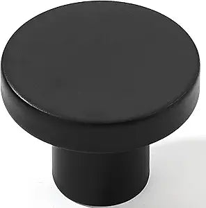 khtumeware 10 Pack Cabinet Knobs Black Kitchen Cabinet Knobs Round Dresser Drawer Knobs Matte Black Drawer Pulls Closet Door Knobs 1-1/5 Inch