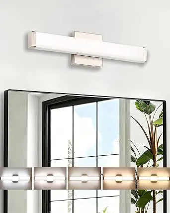 16" LED Bathroom Vanity Light, 10W 5CCT Dimmable, Brushed Nickel