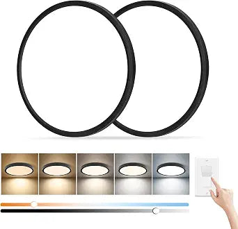 15 Inch LED Flush Mount Ceiling Light, 32W Dimmable & 5CCT 3000K-6500K