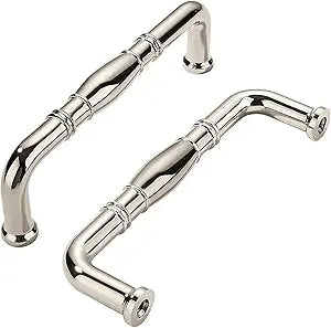 khtumeware 10 Pack 3-3/4 Inch(96mm) Polished Nickel Cabinet Pulls Drawer Pulls Kitchen Cabinet Hardware Pulls for Dresser Drawers