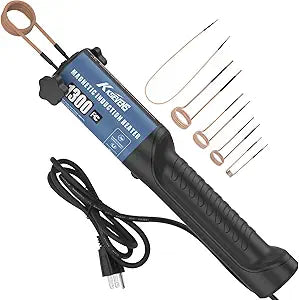 Induction Heater 1300W 110V Bolt Removal,Magnetic Induction Heater Tool with 5 Coils for Rusty Screw Removing,Deep Blue