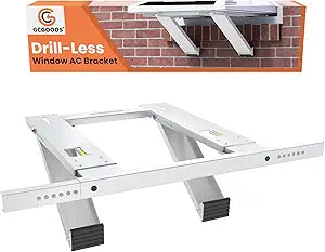 GCGOODS Universal No-Drilling Window Air Conditioner Support Bracket, Heavy Duty Adjustable Window AC Brackets for Single & Double Hung Windows, Fits 5,000Γ24,000 BTU, Holds Up to 200lbs
