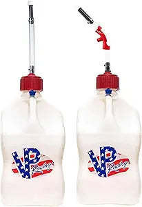 VP Racing Utility Container 5.5 Gallon - 2 Pack With 2 Deluxe Hoses and a Get Bent Hose Bender (Patriotic, 2 Pack)