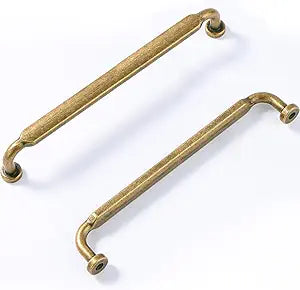 12 Pack 5 Inch(128mm) Hole Center Antique Brass Zinc Alloy Solid Cabinet Pulls,Vintage Retro Dresser Cabinet Handles Luxury Cabinet Pull Hardware for Bedroom, Kitchen