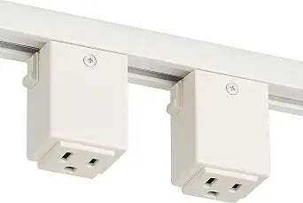 OHLECTRIC NT-327W H-Track Lighting Outlet Adapter 2-Pack White