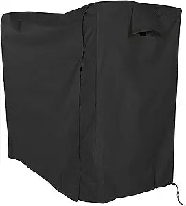 Sunnydaze 5-Foot Firewood Log Rack Cover - Weather-Resistant Outdoor Heavy-Duty Polyester with PVC Backing - Black