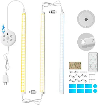 LED Cabinet Light Bars Motion Sensor Dimmable Lights Kitchen Closet Shelf