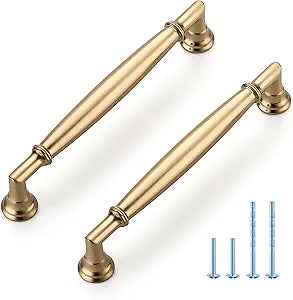 HOME EDIT 10 Pack 5 Inch Champagne Bronze Cabinet Handles Solid Zinc Alloy Pulls for Kitchen, Dresser, Closet & Bathroom Cabinets Hardware