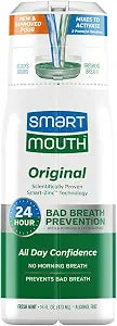 SmartMouth Original Zinc Activated Mouthwash - Instant Fresh Breath Mouthwash - Eliminates Bad Odors and Bad Breath - Alcohol-Free, Sugar-Free, Gluten-Free - Fresh Mint - 16 fl oz