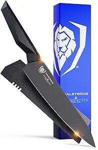 Dalstrong Chef Knife - 8 inch - Shadow Black Series - Black Titanium Nitride Coated - Razor Sharp Kitchen Knife - High Carbon 7CR17MOV-X Vacuum Treated Steel - Sheath - NSF Certified