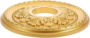 12.20 Inch Round Ceiling Medallion Pu Decorative Ceiling Plate for Home Lighting Medallions Fan Light Fixture Trim with Easy Installation
