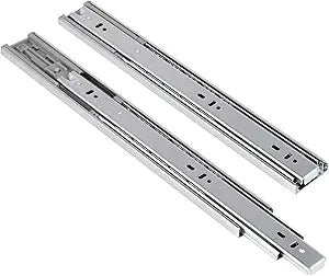 6 Pair of 16 Inch Drawer Hardware Ball Bearing Side Mount Drawer Slides, Full Extension, Available in 12'',14'',16'',18'',20'',22'' Lengths, 100lb Load Capacity