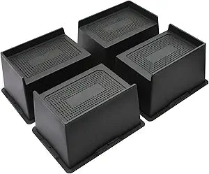 MYMULIKE Bed Risers 6 Inch Heavy Duty, Oversized Furnitures Risers 6 inch Support 6000 lbs, Bed Table Rising Blocks, Fits for Couch, Sofa, Chair, Furniture Lifts 4 Pack