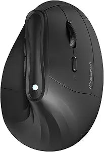 KYSONA Ergonomic Mouse Wireless, Bluetooth Vertical Mouse, 5-Level Adjustable DPI, 2.4G Silent Switch Mice for Windows, MacOS, IPadOS, Laptop, PC, Black