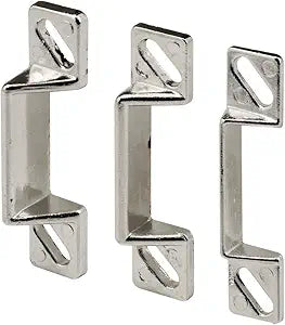 Prime-Line K 5148 1-11/16 In. Zinc Diecast Constructed Strike Plate Assortment for Use with Storm Door and Screen Door Latching Hardware (1 Set)