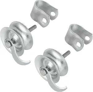2 Pack Sliding Gate Rollers with 2 U-Brackets,