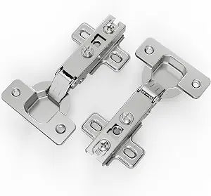 Chibery 2 Pack Full Overlay Cabinet Hinges, Frameless, 105, Self Closing