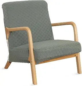 Stretch Arm Chair Covers,Mid-Century Modern Chair Cover Reading Armchair Covers,Upholstered Living Room Chair Covers Waffle Fabric Armchair Cover for Bedroom, Balcony (sage)