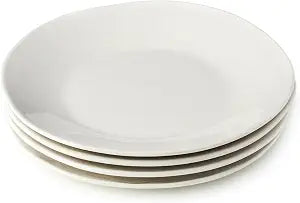 Linen Cream 11 Inch Stoneware Dinner Plates Set of 4  Modern Farmhouse Dinnerware for Casual Dining, Brunch, or Entertaining  Microwave Safe, Rustic Glazed Ceramic Tableware