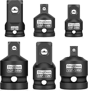StrugDeas 6 Piece Impact Socket Adapter and Reducer Set