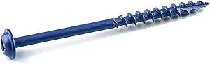 Kreg Blue-Kote Pocket-Hole Screws - SML-C250B-2000 - Weather Resistant Pocket Screws - 2-1/2 Inch - Coarse Thread - Maxi-Loc Head - Outdoor - 2000 Count