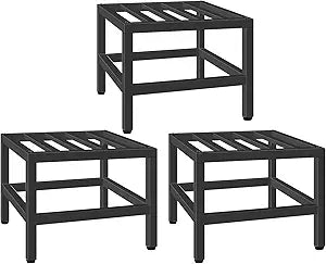Lilybud--lily Plant Stand Indoor Outdoor, 3 Pcs Heavy Duty Plant Stands Metal Pedestal Stand for Indoor Outdoor, Wrought Iron Flower Stand Display Planter Shelf for Garden Deck Living Room
